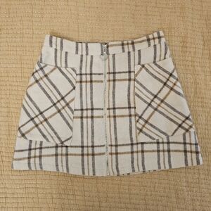HYFVE Plaid Y2k Wool Blend Mini Skirt Preppy Academia Size M